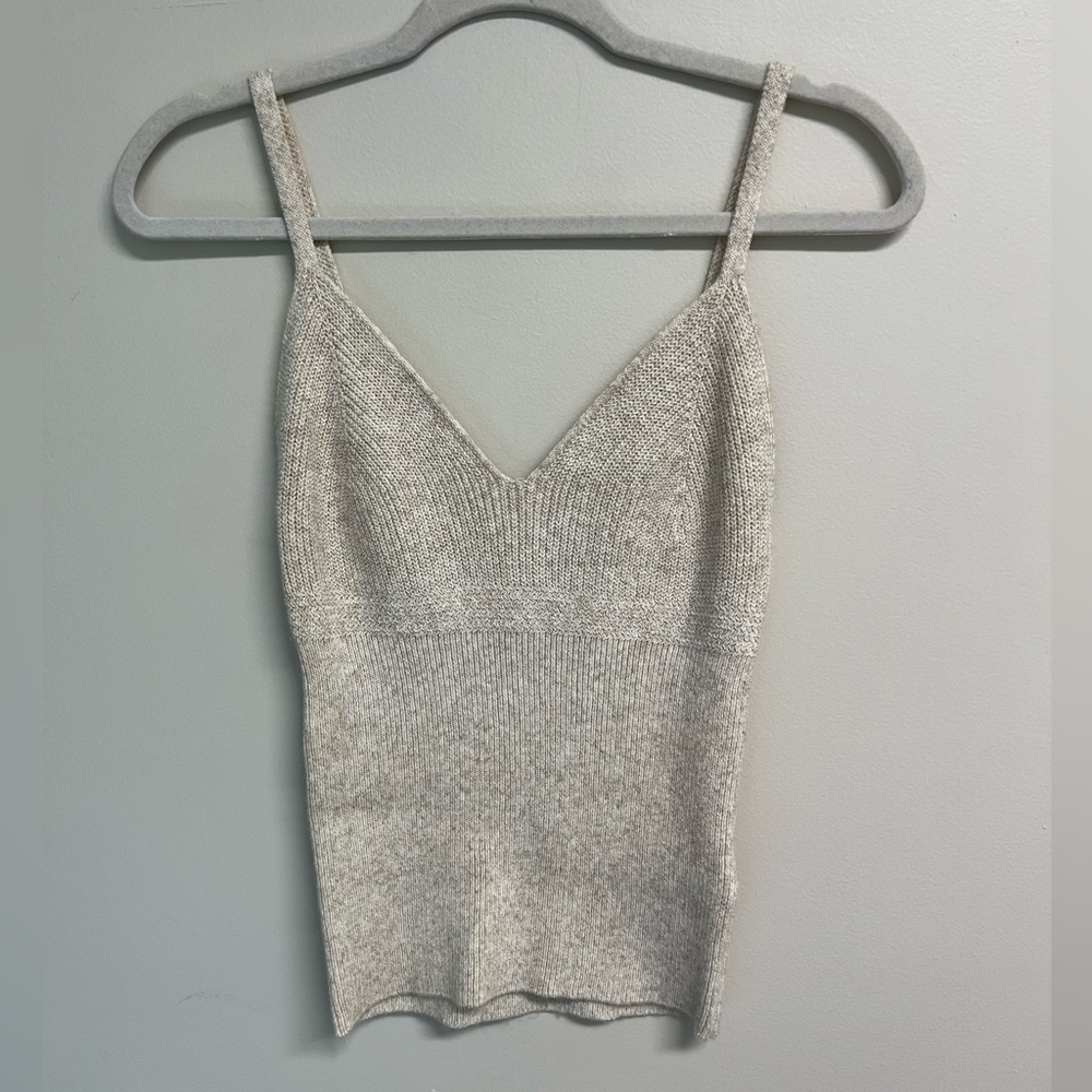 Maeve Gray Knit Tank Top